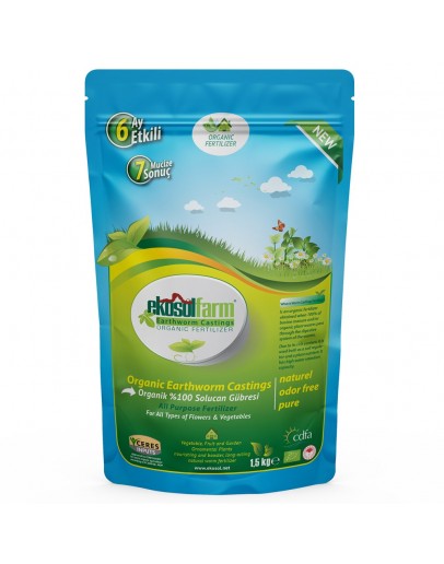 EkosolFarm Solucan Gübresi 1.5 Kg Worm Castings