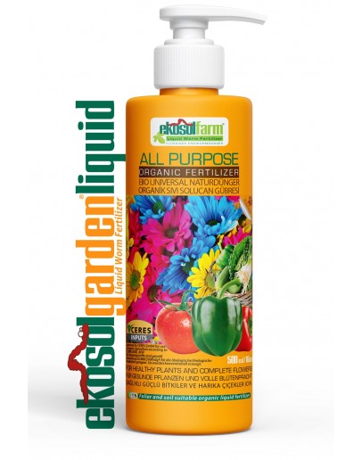 EkosolFarm Sıvı Solucan Gübresi 500 ml Liquid Worm Fertilizer
