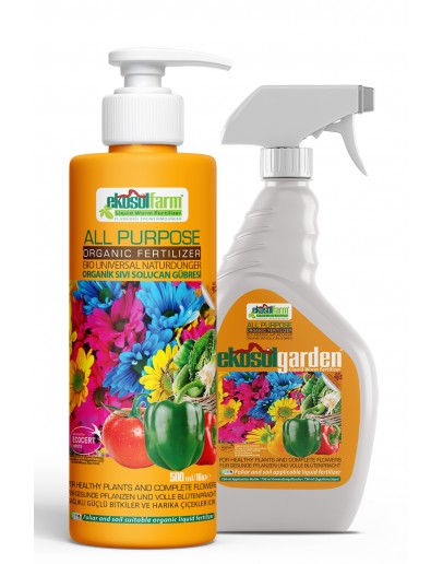EkosolFarm Sıvı Solucan Gübresi 500 ml + Sprey Şişesi Liquid Worm Fertilizer