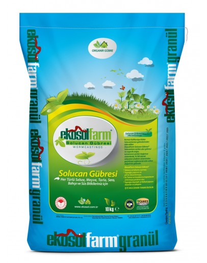 EkosolFarm Organik Solucan Gübresi 10 kg Worm Castings